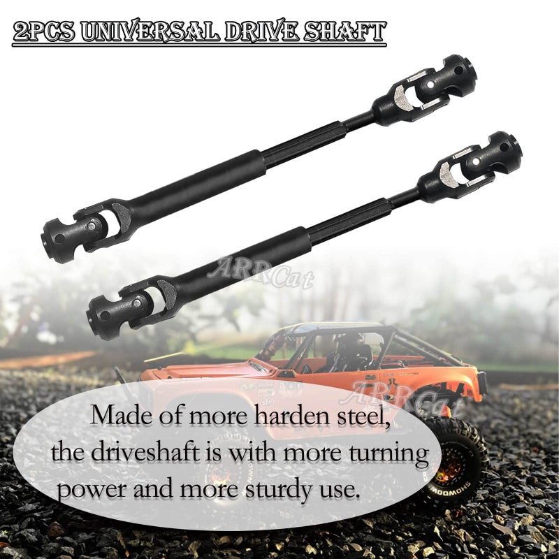 ARRCat 2pcs RC Drive Shaft 97-137mm for 1/10 SCX10 SCX10-II RTR (97-137mm) - Image 4